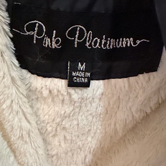 Pinkblush Quilted Black Puffer Jacket with Cream Interior - Picture 3 of 3